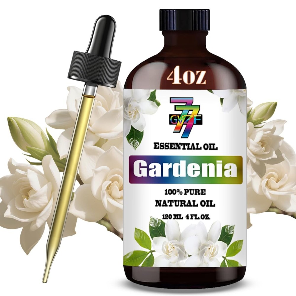 Gardenia Essential Oil (4 oz/120 ml) - Gardenia Oils for Aromatherapy, diffusers, humidifiers, Home fragrances, DIY Skin Care, Soap Making, DIY Candle, Yoga, and Meditation