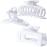 Kitiin Solid White Large Hair Claw Clips for Thick/Fine/Thin Hair,Strong holding teeth interlocking Women Jaw Clips for Hair 3 Count In set(White)
