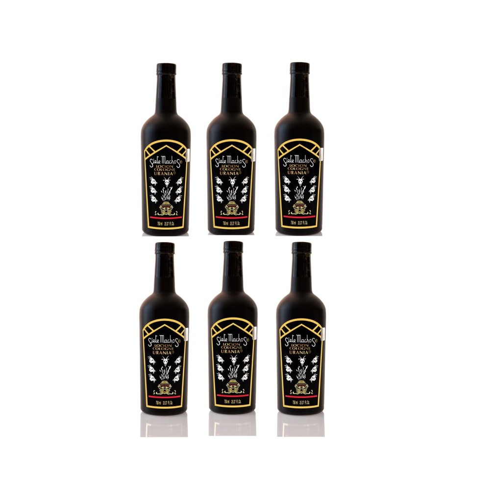 Siete Machos URANIA Original Cologne 25.37 oz. (750ml) (6 Pack)