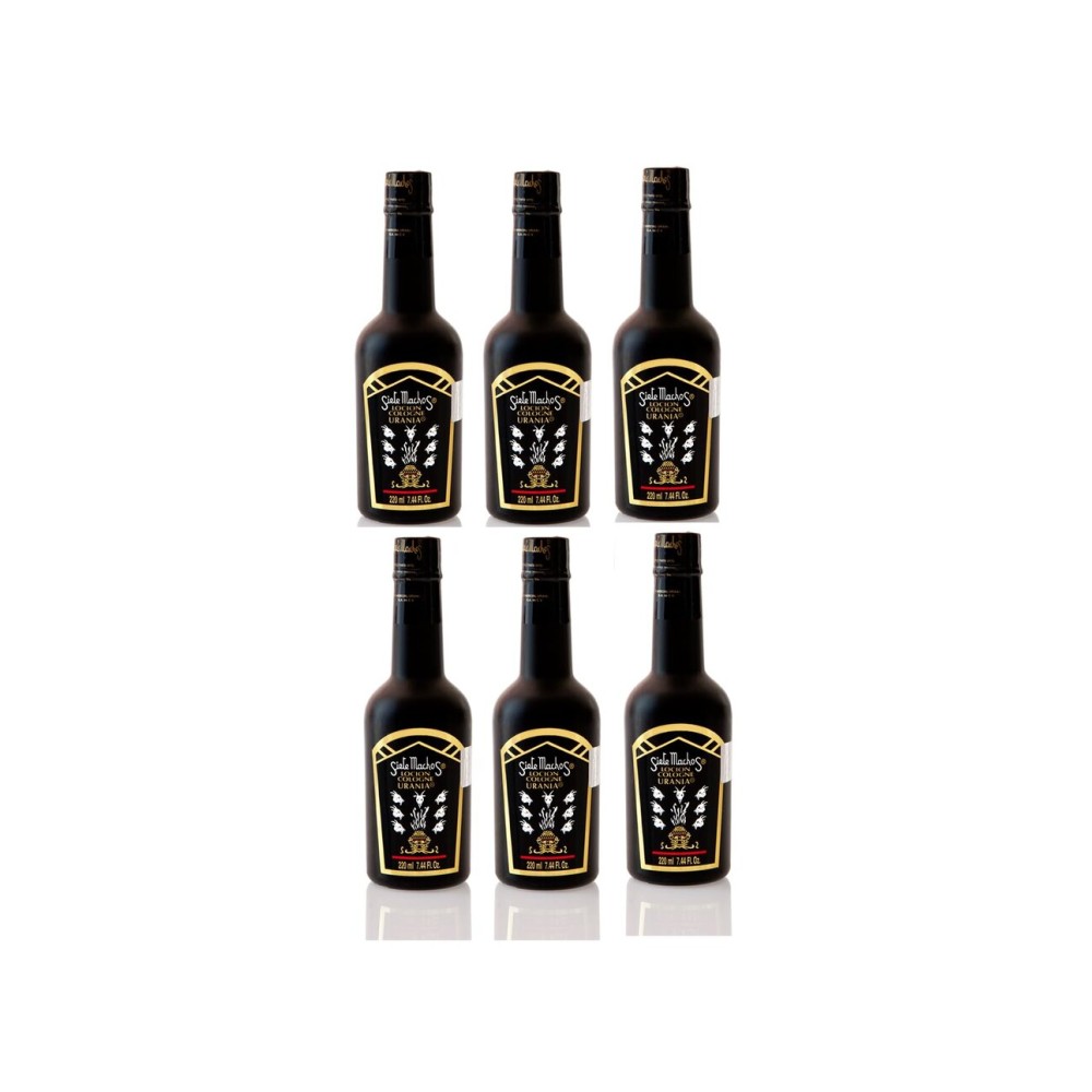 Siete Machos URANIA Original Cologne 7.44 oz. (220ml) (6 Pack)
