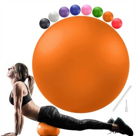 Soft Pilates Ball 9 Inch, Ideal Small Exercise Ball Between Knee Squeeze for Physical Therapy Yoga Core Medicine Abs Pt Bouncy, Mini Rubber Fitball Barre Workout Equipment for Women Men Kid Toddler