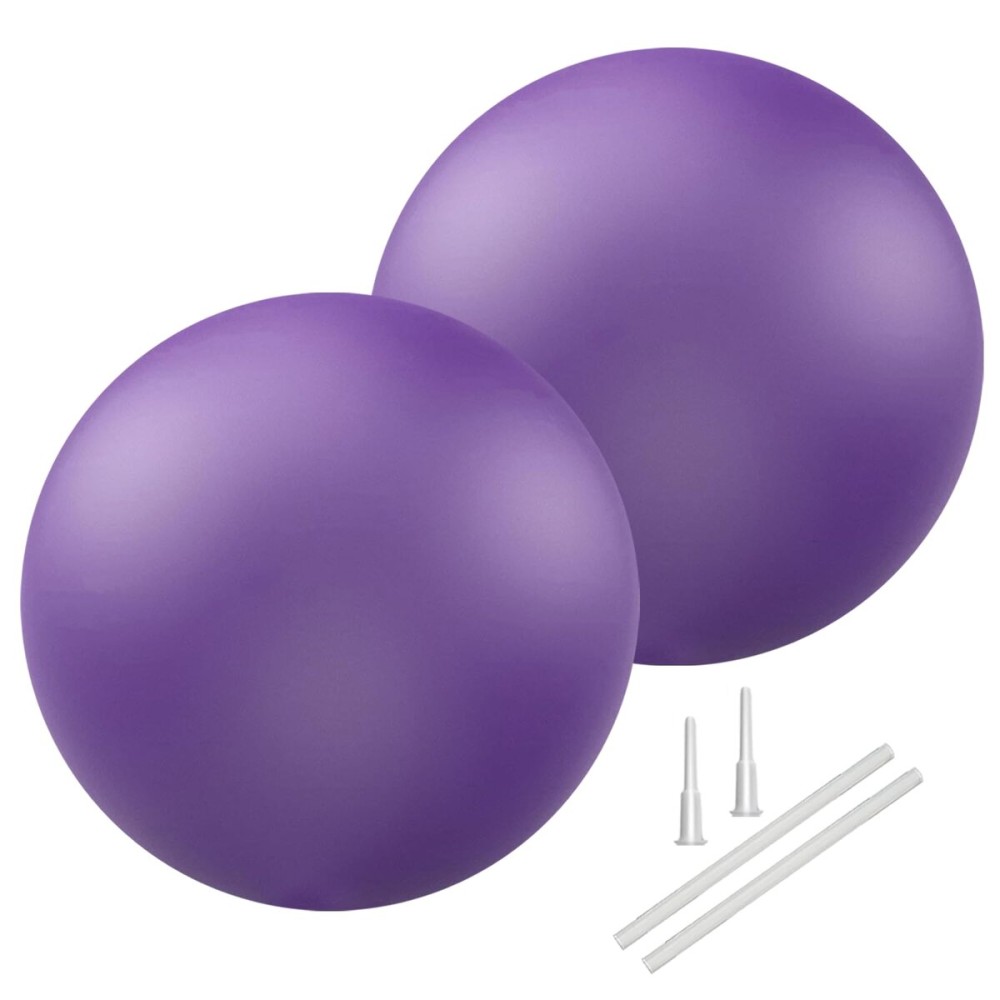 Soft Pilates Ball 9 Inch, Ideal Small Exercise Ball Between Knee Squeeze for Physical Therapy Yoga Core Medicine Abs Pt Bouncy, Mini Rubber Fitball Barre Workout Equipment for Women Men Kid Toddler