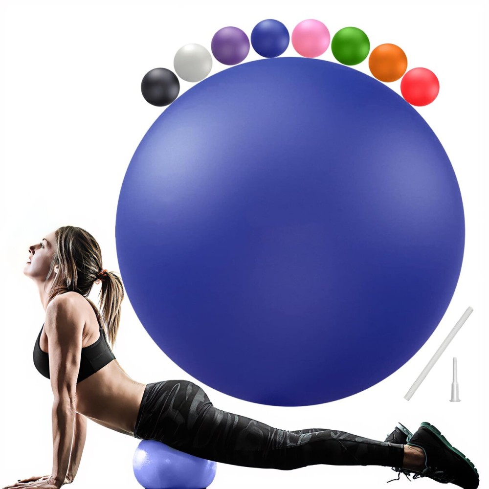 Soft Pilates Ball 9 Inch, Ideal Small Exercise Ball Between Knee Squeeze for Physical Therapy Yoga Core Medicine Abs Pt Bouncy, Mini Rubber Fitball Barre Workout Equipment for Women Men Kid Toddler