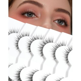 Natural Lashes Wispy Eye Lashes Pack Natural Eyelashes False Eyelashes Natural Look Fake Lashes for Small Eyes 13mm K36