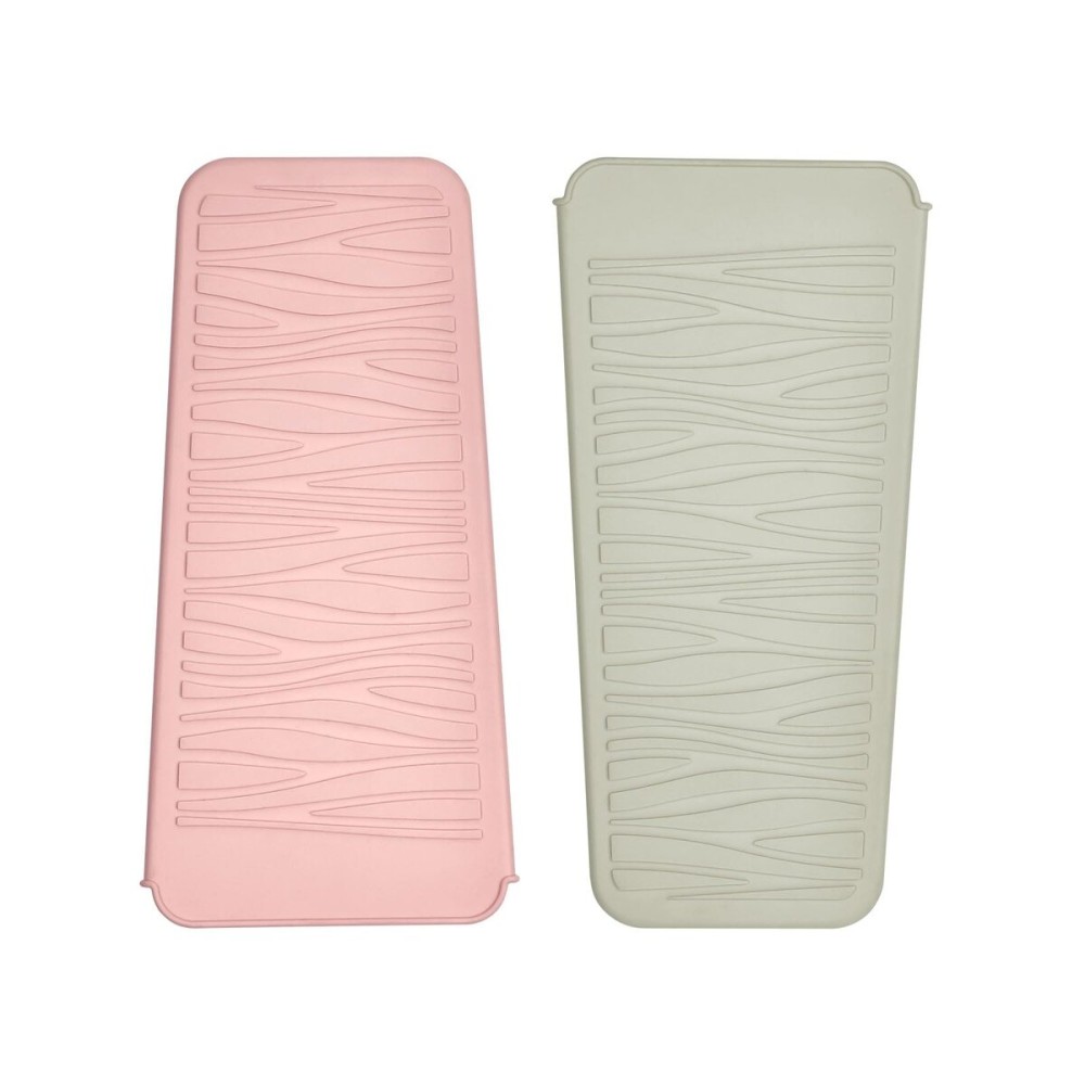 EIOKIT Silicone Heat Resistant Travel Mat Pouch for Hair Straightener, Crimping Iron, Curling Iron, Hair Curling Wand, Flat Iron, Hair Waving Iron (2 Pack, Multicolored)