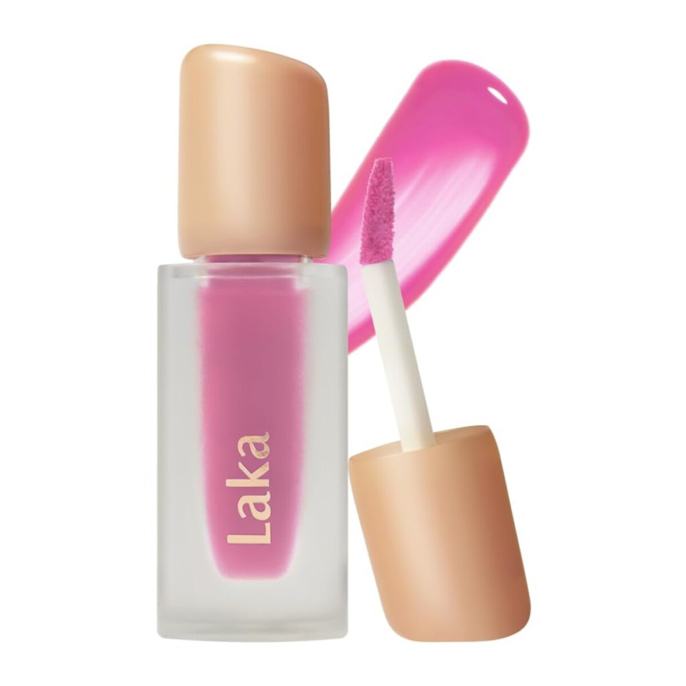 Laka Fruity Glam Tint, 4.5g/0.15oz, Glowing Lip Stain with Wide Color Spectrum, Hydrating & Lightweight Texture, Long-Lasting Bold Stain, Non-Sticky, Vegan, K-Beauty (110 Soda)