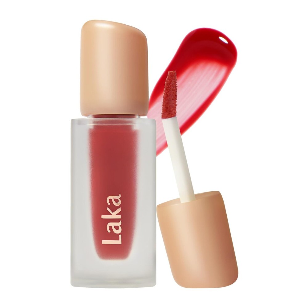 Laka Fruity Glam Tint, 4.5g/0.15oz, Glowing Lip Stain with Wide Color Spectrum, Hydrating & Lightweight Texture, Long-Lasting Bold Stain, Non-Sticky, Vegan, K-Beauty (116 Candid)