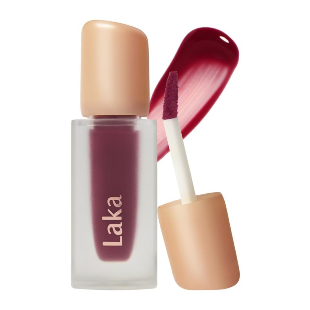 Laka Fruity Glam Tint, 4.5g/0.15oz, Glowing Lip Stain with Wide Color Spectrum, Hydrating & Lightweight Texture, Long-Lasting Bold Stain, Non-Sticky, Vegan, K-Beauty (115 Envy)