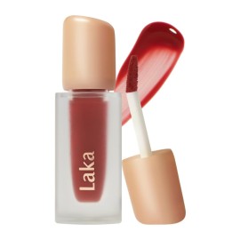 Laka Fruity Glam Tint, 4.5g/0.15oz, Glowing Lip Stain with Wide Color Spectrum, Hydrating & Lightweight Texture, Long-Lasting Bold Stain, Non-Sticky, Vegan, K-Beauty (104 Cherry)