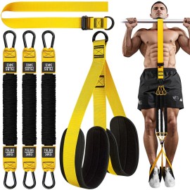 HPYGN Pull Up Assistance Bands, Heavy Duty Pull Up Resistance Bands with Fabric Feet/Knee Rest, Adjustable Chin Up Assistance Band for Workout, Body Training, Weightlifting