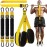 HPYGN Pull Up Assistance Bands, Heavy Duty Pull Up Resistance Bands with Fabric Feet/Knee Rest, Adjustable Chin Up Assistance Band for Workout, Body Training, Weightlifting