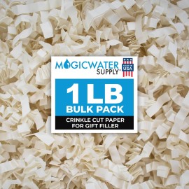 MagicWater Supply Crinkle Cut Paper Shred Filler-1LB Monster Ivory-Decorative & Protective Packaging for Bridesmaid Gifts & Bridesmaid Proposal Gifts Holiday Stuffers Birthdays Wedding & Anniversaries