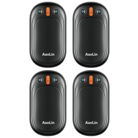 4 Pack Hand Warmers Rechargeable, 4 Pack 2000mAh Electric Hand Warmers Reusable, 12Hrs Long Heating, Portable Pocket Handwarmer Great Gift for Outdoors, Hunting, Golf, Camping