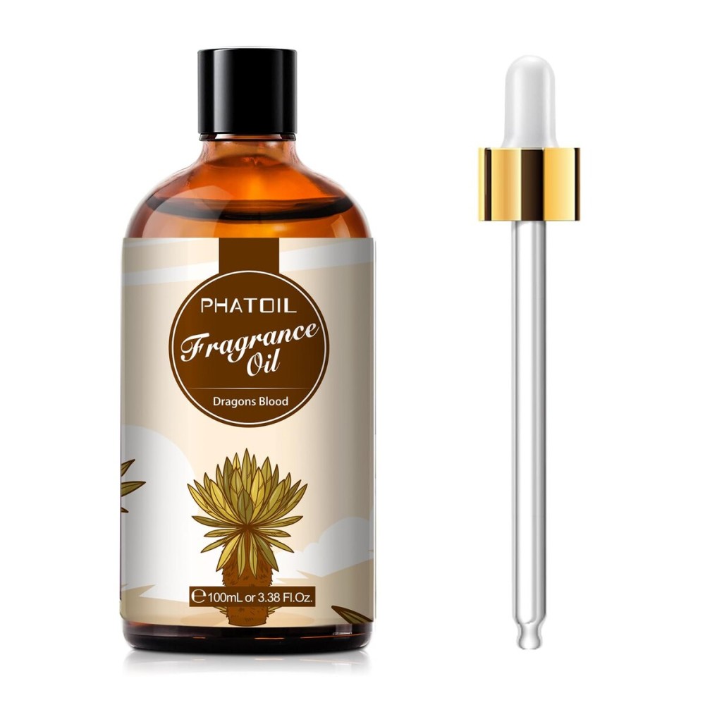 PHATOIL 3.38FL.OZ Dragons Blood Fragrance Oils for Aromatherapy, Essential Oils for Diffusers for Home, Perfect for Diffuser, DIY Candle and Soap Making, DIY Scented Products - 100ml