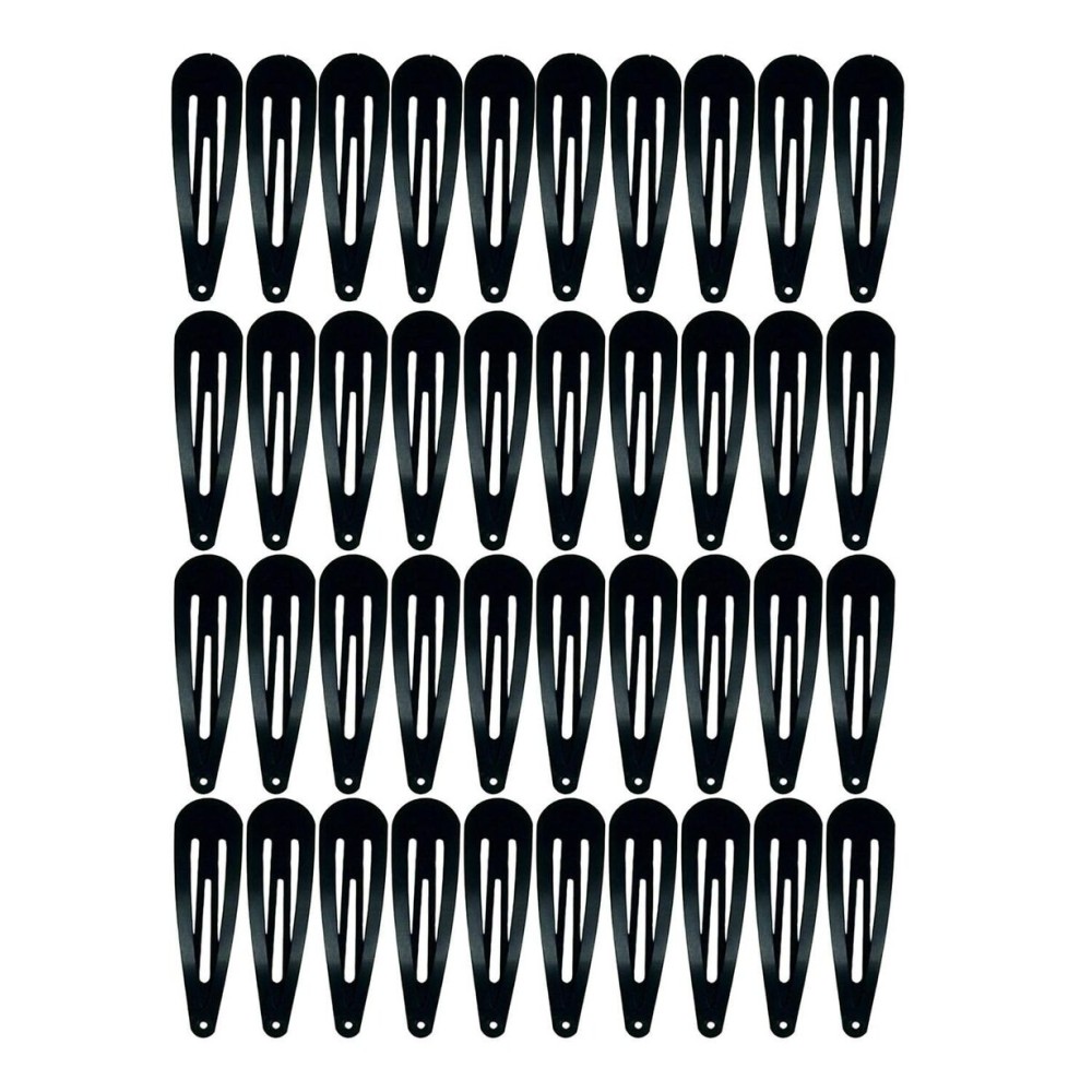 30,60 80 Pack Black 2 Inch Women Metal Snap Hair Clips Accessories No Slip Hair Barrettes Girls Women Hair Accessories (Black 40PCS)