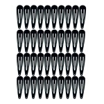30,60 80 Pack Black 2 Inch Women Metal Snap Hair Clips Accessories No Slip Hair Barrettes Girls Women Hair Accessories (Black 40PCS)