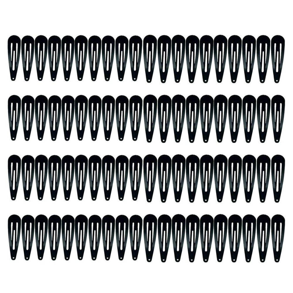 30,60 80 Pack Black 2 Inch Women Metal Snap Hair Clips Accessories No Slip Hair Barrettes Girls Women Hair Accessories (Black 80PCS)