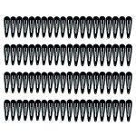 30,60 80 Pack Black 2 Inch Women Metal Snap Hair Clips Accessories No Slip Hair Barrettes Girls Women Hair Accessories (Black 80PCS)