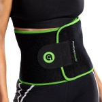 ActiveGear Waist Trainer for Women & Men - Sweat Band Waist Trimmer Belt for a Toned Look - Reinforced Trim and Double Hook & Loop Fasteners (Mint Hem, Large: 9 x 46)