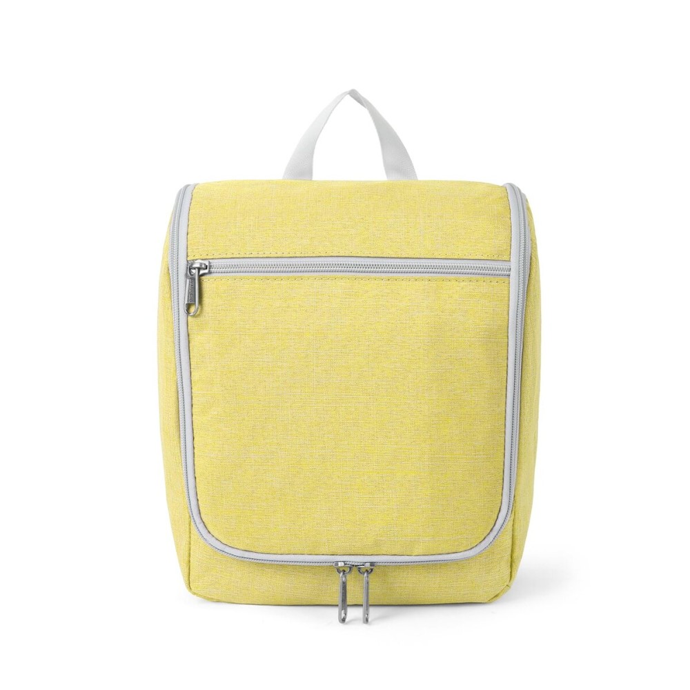 Della Gao Travel Hanging Toiletry bag for Men & Women, Water-resistant Sturdy Nylon Toiletries Organizer for Cosmetics, Makeup Brushes, Shaving Tools, Bathroom Bag, Yellow