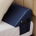 Bedluxe King Wedge Pillow Headboard (76x10x6), Bed Wedge Pillow for Headboard, Foam Headboard Pillow, Bed Gap Filler King - Fill The Gap (0-7), Mattress Gap Filler (Navy)