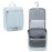Della Gao Travel Toiletry Bag, Hanging Toiletry Bag for Men and Women, Water-resistant Makeup Bag Cosmetic Toiletries Organizer, Bathroom Bag, Sturdy Nylon, Light Blue
