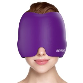 RENPHO Migraine Relief Cap, FSA or HSA Eligible Headache Relief Cap, Ice Head Wrap with Hot or Cold Therapy, Hangover Relief Products, Anxiety Relief Items, Ice Face Mask, Gifts for Women Men