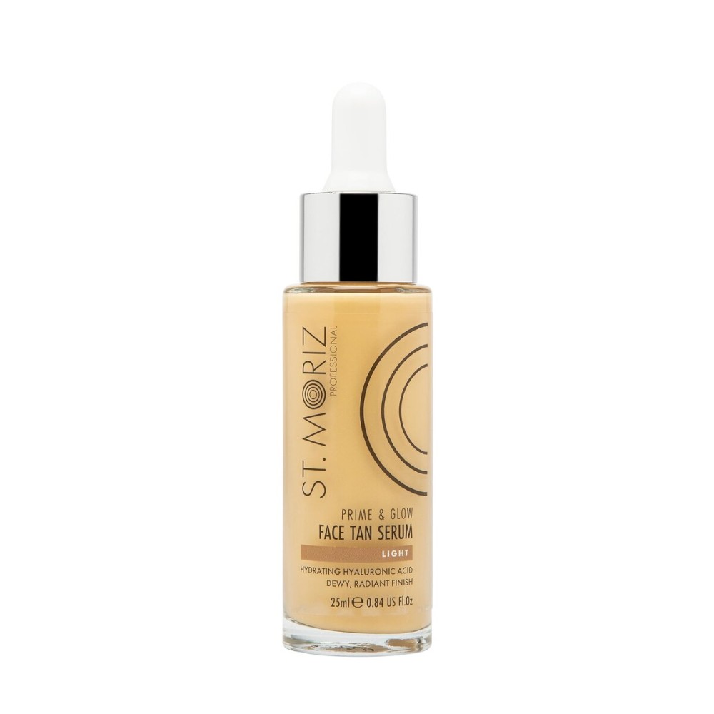 St Moriz Professional Face Tanner Serum - Prime & Glow Hydrating 2 in 1 Self Tan Face Serum & Makeup Primer With Hyaluronic Acid - Dewy & Natural Bronzed Face Glow (0.84 fl oz)