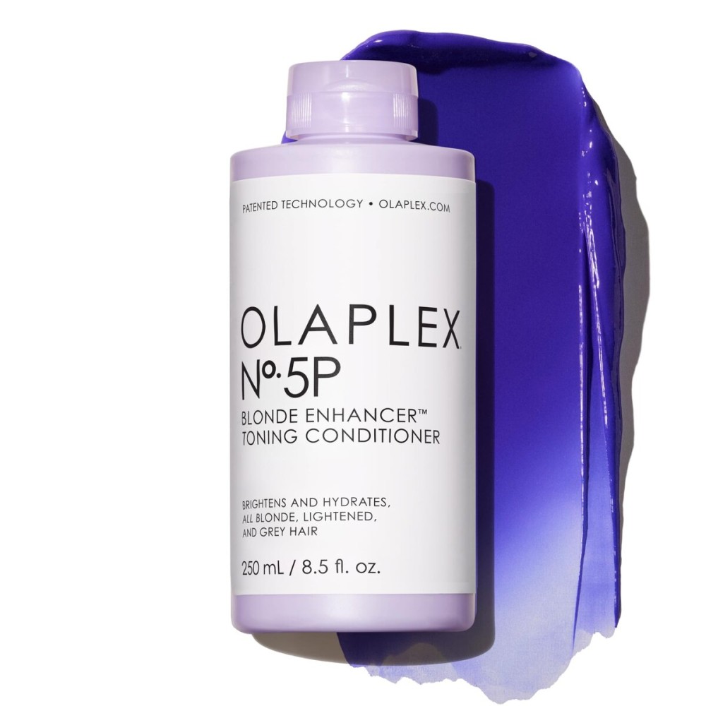 Olaplex N. 5P Blonde Enhancer Purple Toning Conditioner: Neutralizes Brassiness & Strengthen | Repairs Damages & Hydrates Hair | For Coily, Curly, Straight, and Wavy, 250 mL / 8.5 Fl. Oz.