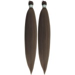 Flax Brown Braiding Hair Pre stetched Knotless Braids Synthetic Yaki Ez Braid Braiding Hair
