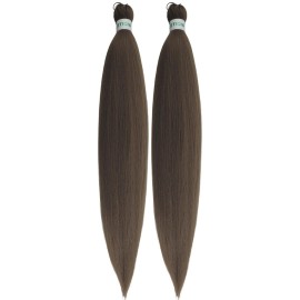 Flax Brown Braiding Hair Pre stetched Knotless Braids Synthetic Yaki Ez Braid Braiding Hair