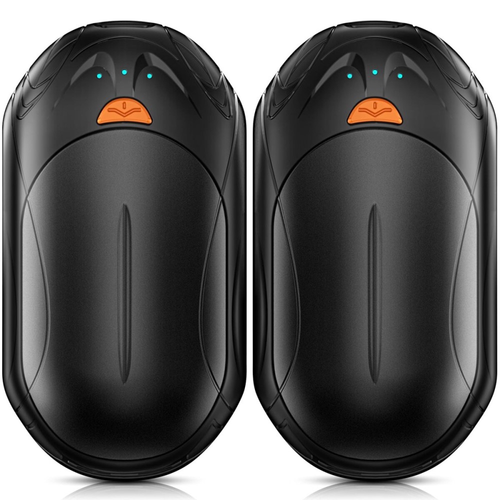 AI Hand Warmers Rechargeable 2 Pack,6000mAh Rechargeable Hand Warmer,20Hrs Long Heating Electric Hand Warmer,Portable Pocket Heater,Gifts for Christmas,Camping,Stocking Stuffers,Gifts for Men