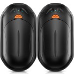 AI Hand Warmers Rechargeable 2 Pack,6000mAh Rechargeable Hand Warmer,20Hrs Long Heating Electric Hand Warmer,Portable Pocket Heater,Gifts for Christmas,Camping,Stocking Stuffers,Gifts for Men