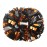 Hooshing 2PCS Black and Orange Pom Poms Cheerleading Metallic Pompoms with Baton Handle for Team Sports Spirit Dance Cheering
