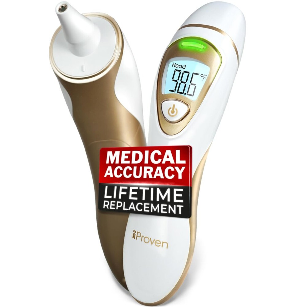 iProvn Pro Series | Ear Thermometer with Non-Touch Forehead Function | Superior Accuracy for Adults, Kids, Babies | Premium Digital Thermometer for Adults and All Ages