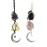 BOHO GARDEN Crystal Hanging Car Charm - Rear View Mirror Hanging Car Accessories for Women, Moon Decor Hanging Ornament - 2-Pack Black Tourmaline & Rose Quartz, Smoky Quartz & Citrine