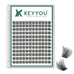 Lash Clusters 144pcs Individual Lashes D Curl 10mm Eyelash Clusters KEYYOU Air Touch Cluster Lashes Super Lightweight Soft Wispy Comfortable Easy DIY at Home(Air02-D-10mm)