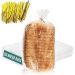 Reusable Plastic Bread Bags for Homemade Bread - 50 Pack Clear Bag with Ties For An Airtight Moisture-free Preservation and Storage - Loaf For Home Bakers and Bakery Owners