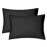 EXQ Home Toddler Pillowcases 13x18 Travel Pillow Case Set of 2, Small Pillow Case for Baby Pillow Sized 12x16, 13x18, Kids Pillowcases 2 Pack Machine Washable (Black)