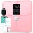 ABLEGRID Body Fat Scale,Digital Smart Bathroom Scale for Body Weight,Large Color Display Screen,16 Body Composition Metrics BMI,Water Weigh,Heart Rate,Baby Mode,400lb,Rechargeable-Rosegold