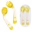 Deejoy Toddler Utensils, Self-feeding Flatware Set withTravel Case, Baby Spoons and Forks with Silicone Bendable Handle, Easy Grip Heat-Resistant, Ideal for Kids, Stage 2 (Yellow)