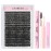 Eyelash Extension Kit 50D 300 Pcs Lash Clusters Kit Lash Bond and Seal Waterproof Lash Tweezers DIY Lash Extension Kit for Beginners Eyelash Glue Remover Lash Brush (Set 50D-0.07D-8-18Mix)