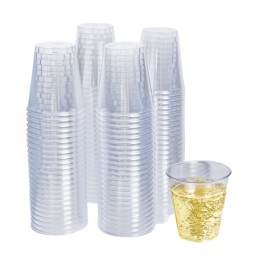 Craft And Party, 1oz 200 pcs Premium Clear Shot Glasses. Disposable Clear Cups for Wine Tasting, Vodka, Whiskey, jelly shot, sample Cups For Party and Gathering. (200, 1oz)