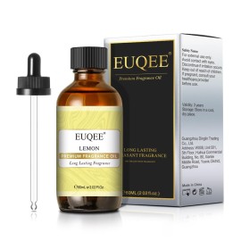 EUQEE Lemon Fragrance Oi Premium Essential Oil with Glass Dropper for Diffuser, DIY Bath Bombs, Candle Making - 2.02 Fl oz/ 60ML
