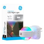 GE Swivel Sconce LED Night Lights Plug Into Wall for Home Decor Color Changing Dimmable Rotating Dusk to Dawn Sensor, Ambient Lighting, Apartment Essentials 1 Pack 81041