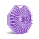 Sud Scrub Antimicrobial Silicone Body Scrubber, Exfoliating Body Scrubber for Sensitive Skin, Eco Friendly Shower Scrubber for Body, Silicone Body Brush for Showering, Purple