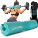 Squat Pad - Foam Barbell Pad for Squats Cushion, Lunges & Bar Padding for Hip Thrusts - Standard Weight Bar Pad - Provides Cushion to Neck and Shoulders While Training (light blue)