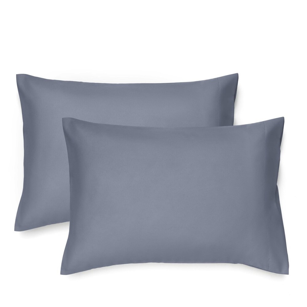 EXQ Home Toddler Pillowcases 13x18 Travel Pillow Case Set of 2, Small Pillow Case Fits Baby Pillow Sized 12x16, 13x18, Kids Pillowcases 2 Pack Machine Washable with Envelope Closure (Blue Grey)