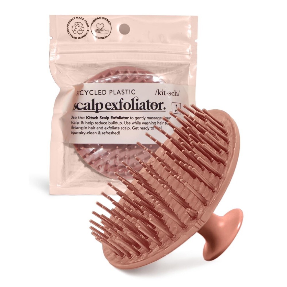 Kitsch Scalp Massager for Hair Care - Scalp Scrubber, Shampoo Brush & Exfoliator for All Hair Types - Relaxing & Exfoliating - Terracotta