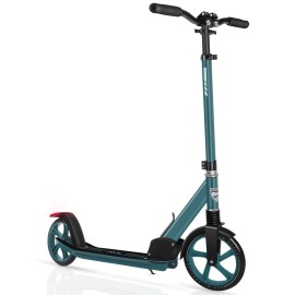 BELEEV V5 Scooters for Kids 6 Years and up, Folding Kick Scooter 2 Wheel for Adults Teens, 4 Adjustable Handlebar, 230mm Big Wheels, Lightweight Sports Commuter Scooter, up to 245lbs(Dark Blue)